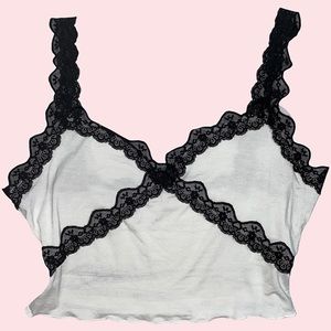 Lace cami crop top